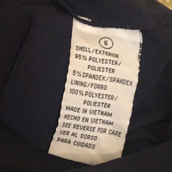 NWT a wrap top dress in navy by SHELBY & PALMER in size 6 - Picture 12 of 12